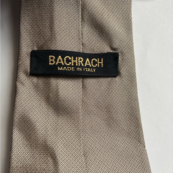 Bachrach Elegant Tan Men's Tie - Picture 2 of 7